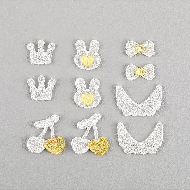 白色七彩光雪纺衣服补丁蚊帐窗帘网纱裙子补洞装饰羽绒贴花布贴7