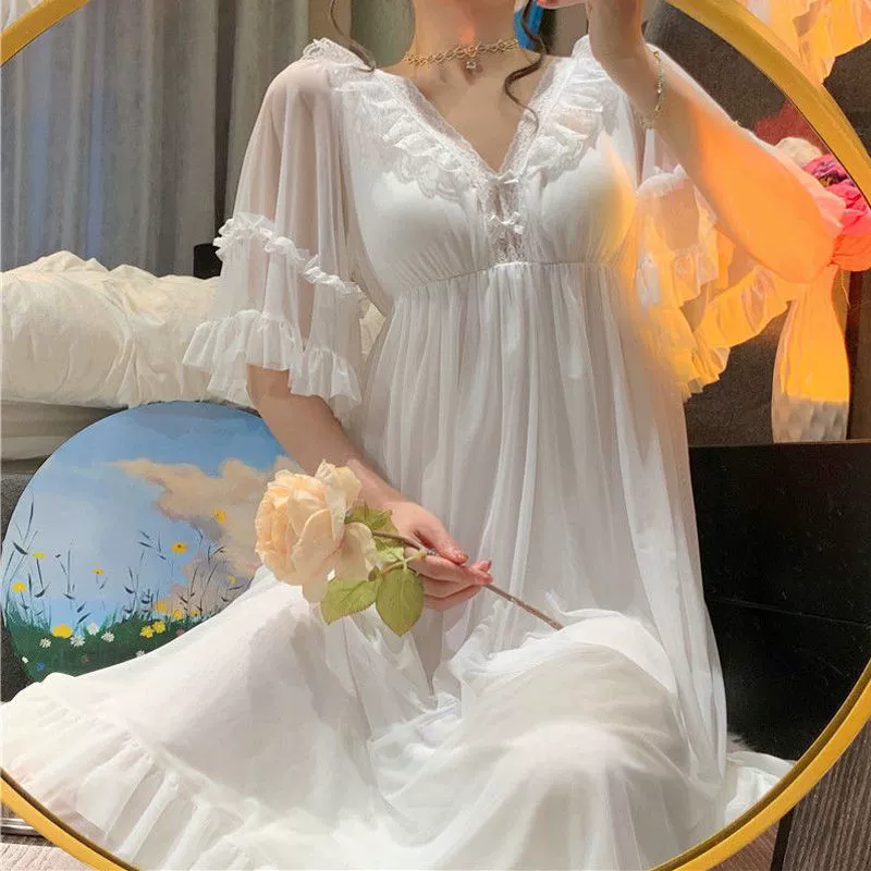 Top with cups, summer pijama, lace cute skirt, with short sleeve, internet celebrity