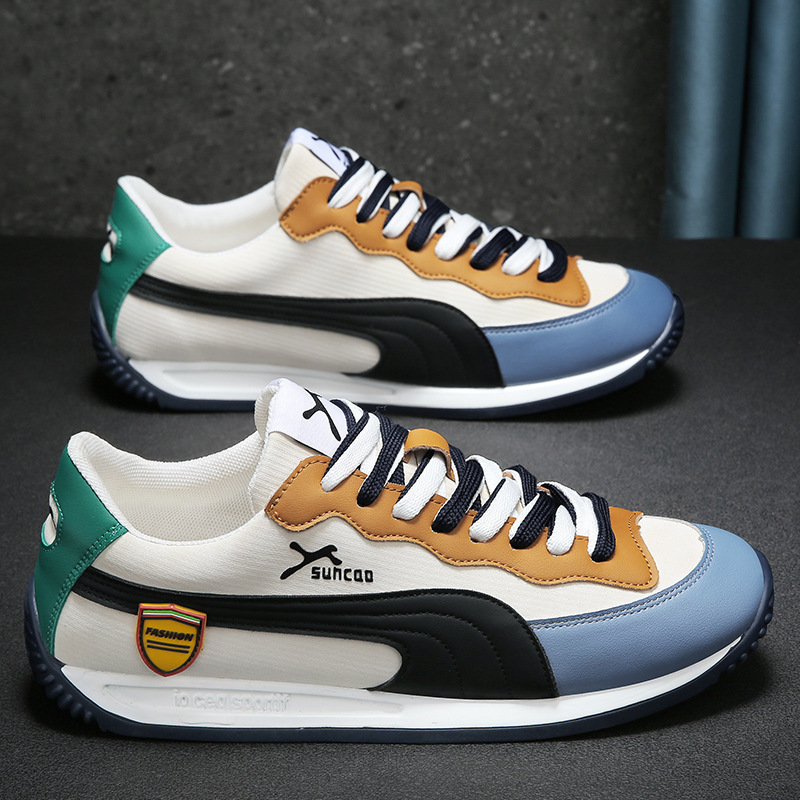 Summer Men's Sports Sneakers Off-Size Forrest Gump Shoes Shock-Absorbing Spring Men's Shoes Retro Casual Shoes Lace-Up Non-Slip