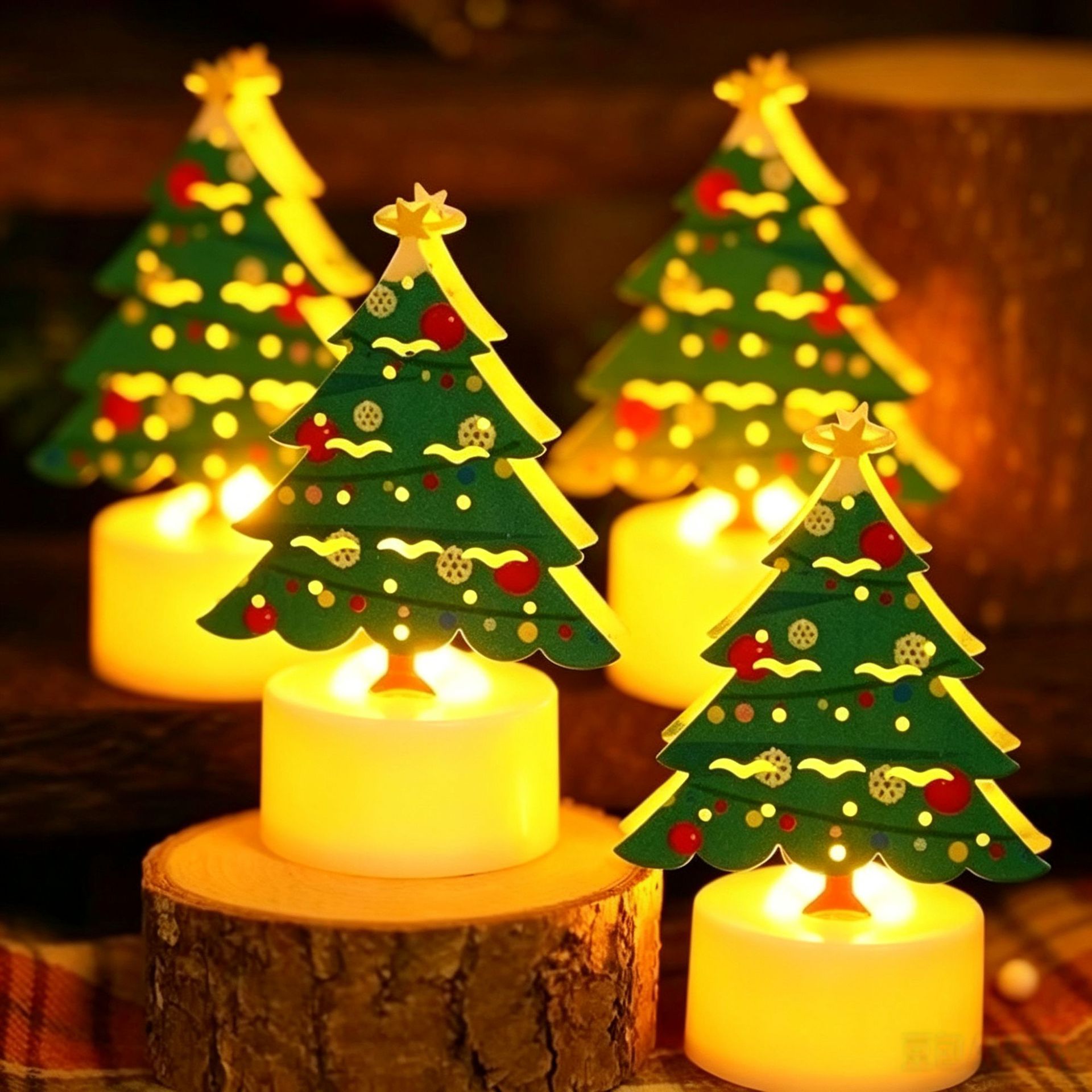 Lámpara de Vela Electrónica LED Hierro, Decorativo, Luz Cálida, para Navidad