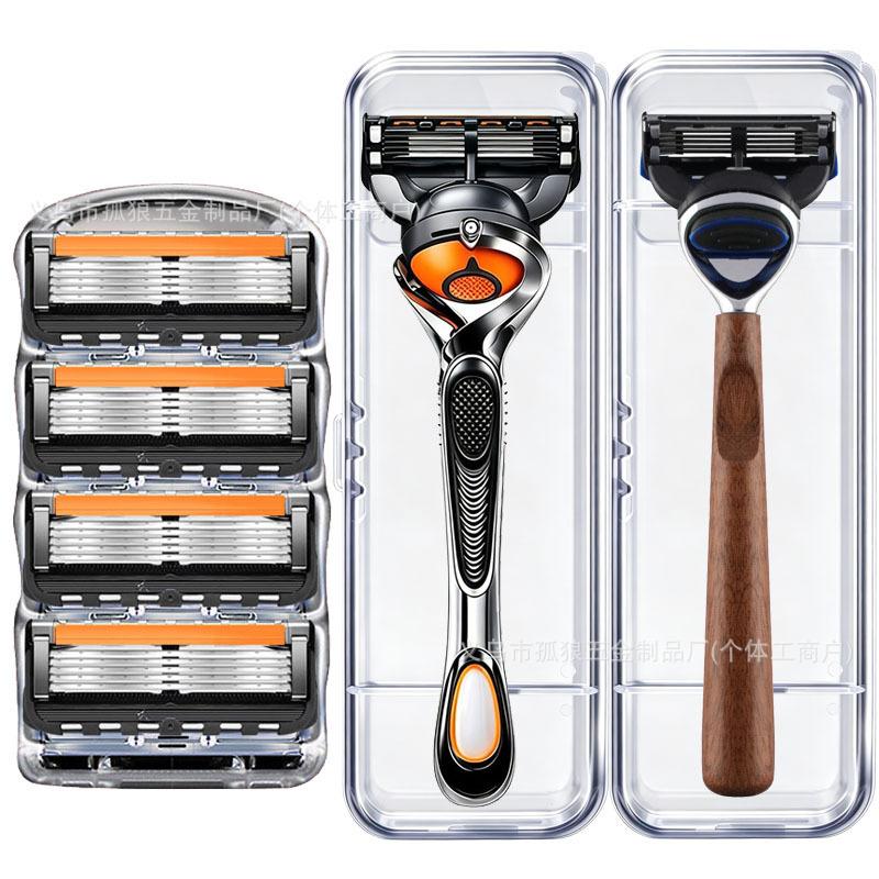 Five-layer blade razor, five-layer anti-scratch blade head, manual razor, stainless steel, compatible with Gillette Fusion 5