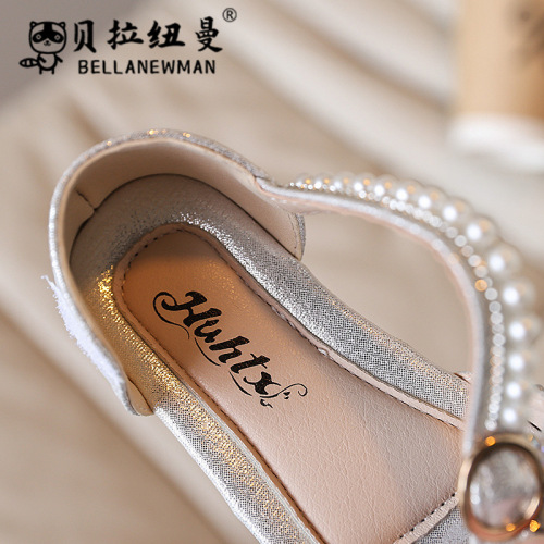 2025 New Arrival Kids' Princess Sandals with Bow for Girls – Fashionable, Student-Ready Shoes for Performances and Dance