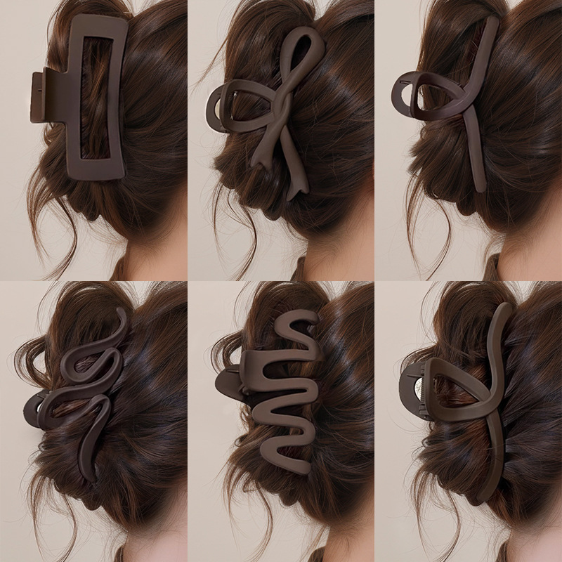 Pinza para el cabello coreana de gran tamaño, pinza para el cabello exquisita y de alta gama para mujeres con gran volumen de cabello, pinza de tiburón en la parte posterior de la cabeza, lindo sombrero con pinza para el cabello