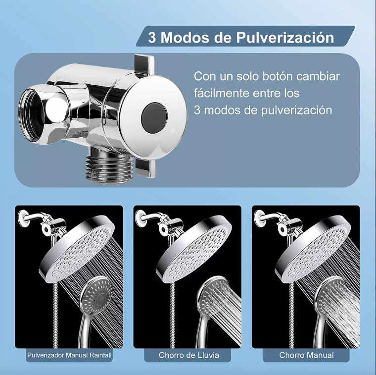 Cross-border exclusive shower set, 6-8 inch pressurized ABS shower top spray, 3-function handheld shower head undefined