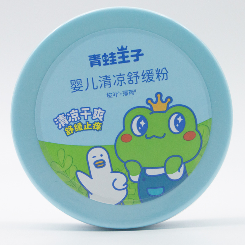 青蛙王子婴儿爽身粉140g80g盒装祛痱粉新生儿粉扑儿童袋装痱子粉|undefined