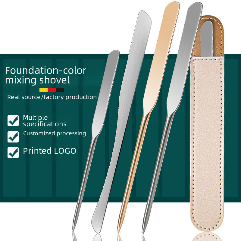 Stainless steel palette stick makeup palette Foundation liquid concealer scraper stainless steel foundation scraper beauty beauty makeup tools