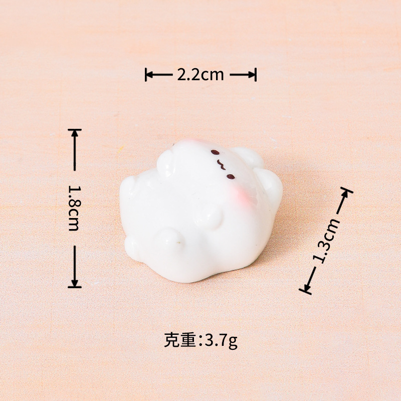 卡通小兔团子萌粒公仔盲袋配件 娃娃屋diy装饰品配件桌面小摆件|undefined