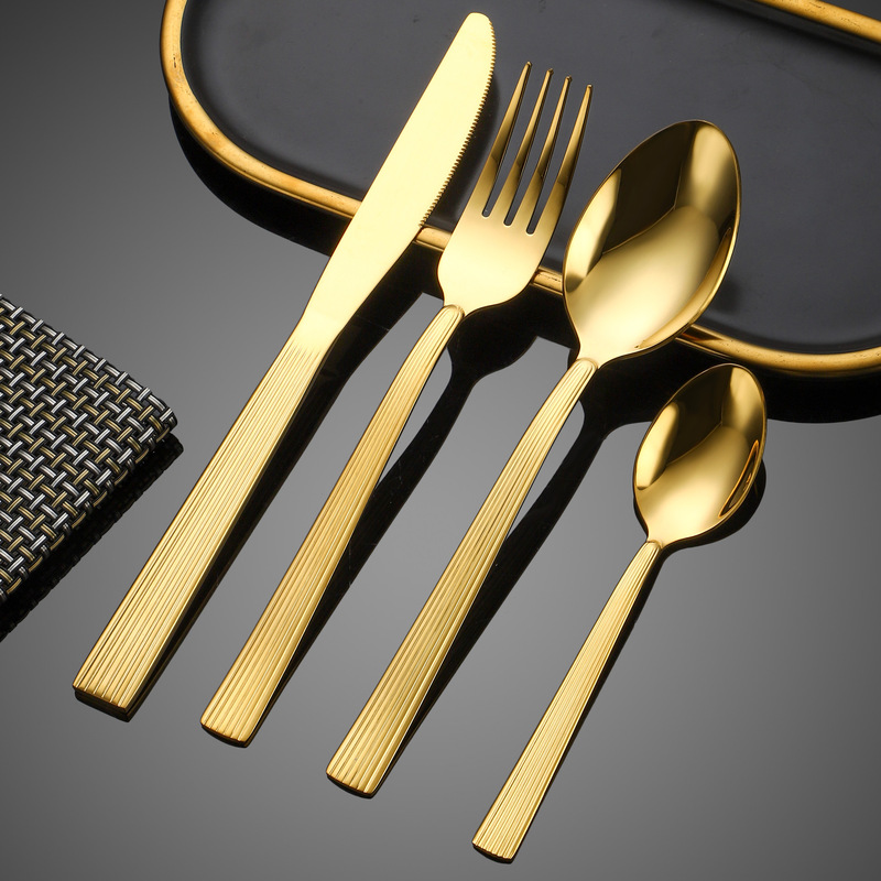 High-End Export Stainless Steel Knife, Fork, and Spoon Set, Light Luxury Western Tableware, Steak Knife, Dessert Spoon, Instagram Style, High-Class Feel High-End Export Stainless Steel Knife, Fork, and Spoon Set, Light Luxury Western Tableware, Steak Knife, Dessert Spoon, Instagram Style, High-Class Feel