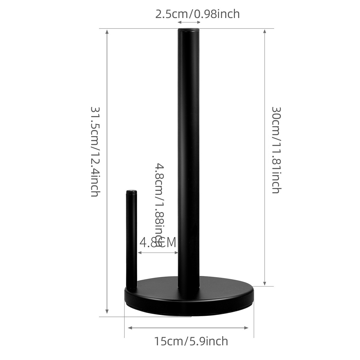 Transfronterizos mate negro toallas de cocina sin perforación escritorio vertical estante de papel de papel de escritorio estante de almacenamiento de papel de limpieza