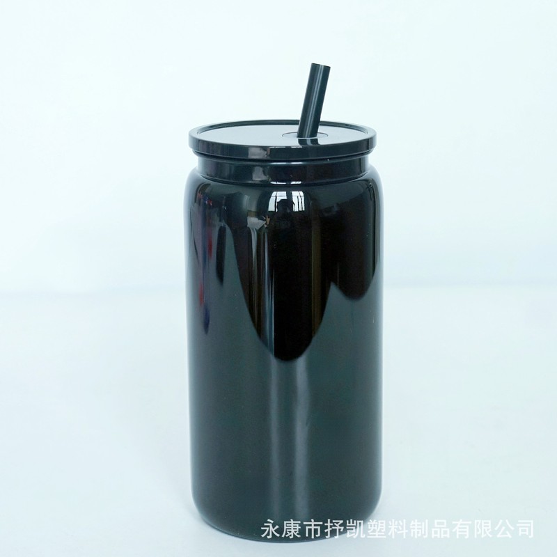国境を越えて人気の高い大容量PC素材16オンスプラスチックストローカップ、単層半透明カラーメイソンジャー、ロゴ入り|undefined