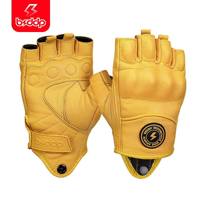 Nuevos guantes de piel de oveja para motocicleta, carreras de verano transpirables, motocicletas todoterreno, deportes al aire libre, ciclismo, antideslizante y anticaída