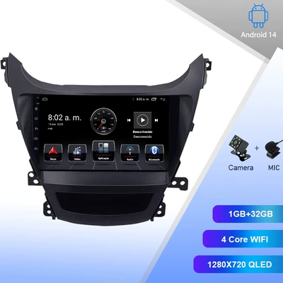 Suitable for 14-16 Models of Hyundai Elantra Android Large-Screen Central Control Navigation Stereo Gps Reversing Camera (DVD Navigation) - quad-core-1g32gb-wifi