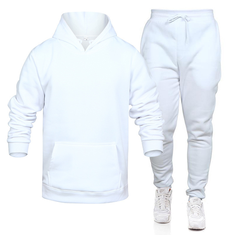 Otoño e invierno hombres empalman juegos deportivos y de ocio tendencias callejeras ropa deportiva de fitness con capucha juego de ropa protectora de ocio