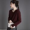 酒红色（V领）