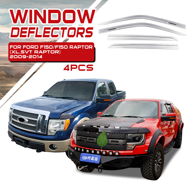 TXR para Ford Ford F150 Raptor Platinum Sunwear Bloqueador de lluvia Ventana de lluvia Modificación de ceja de lluvia Accesorios decorativos