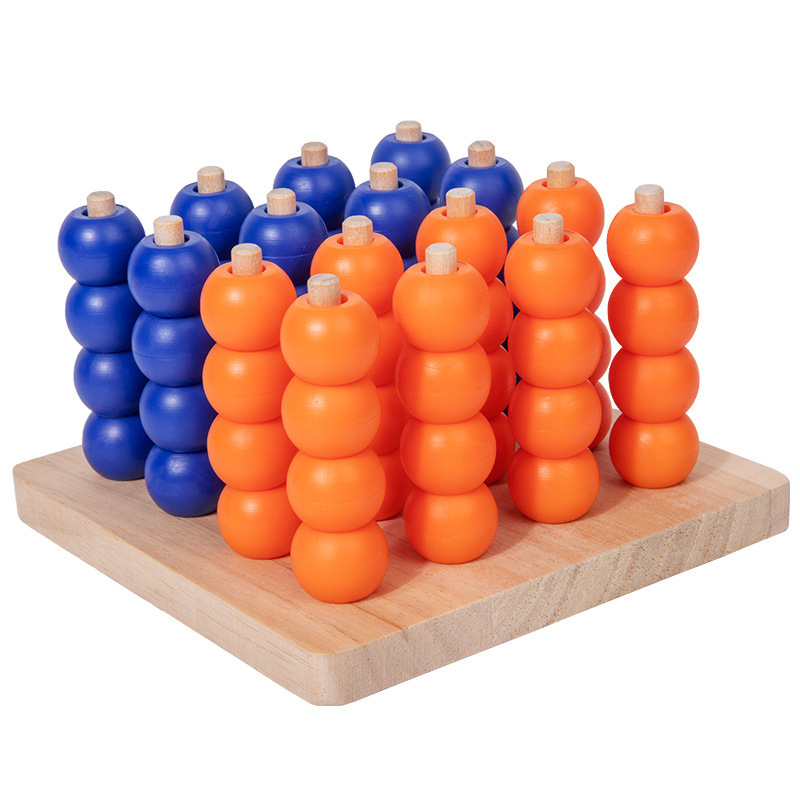 立体四連将棋四子ゲーム将棋p 0.34kg児童知育早教多人数玩具木製ケース多色|undefined