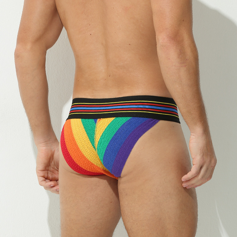 Thong Wholesale Fitness Sexy Underwear Men's Rainbow Transparent Air Bag Men's Fashion Cotton Bikini Comfortable Triangle Thong Wholesale Fitness Sexy Underwear Men's Rainbow Transparent Air Bag Men's Fashion Cotton Bikini Comfortable Triangle