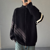 2026年秋季青少年运动宽松圆领长袖针织衫透气罗纹底摆腈纶，男装针织衫/毛衣，星座614