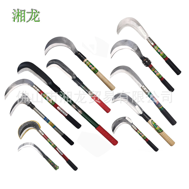 镰刀/砍刀/柴刀/禾镰长柄宽扇镰刀铁柄镰刀省力