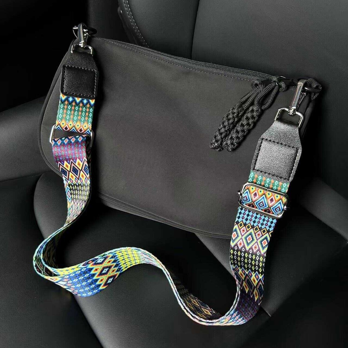 Brand black durable shoulder bag one shoulder