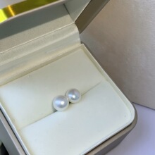 诸暨天然淡水珍珠6-12mm高品质极光无暇馒头圆珍珠耳钉耳饰批发