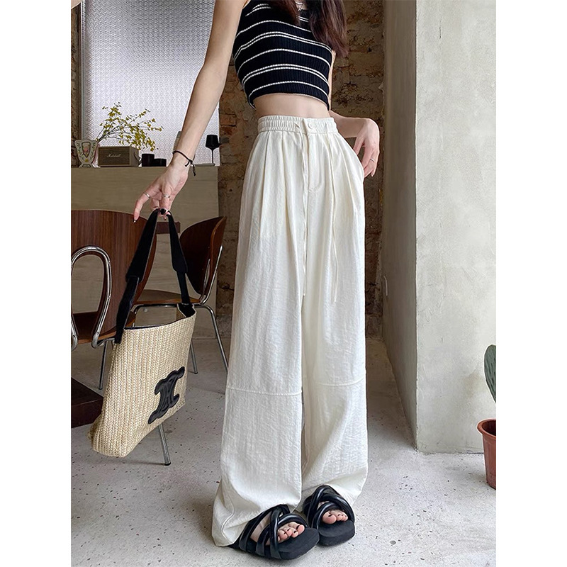 【Clearance of Discontinued Sizes, No Returns or Exchanges】Spring/Summer 2026 Women's Wide-Leg Pants, Soft Leather Pants, Loose and Relaxed Yamamoto Style Pants