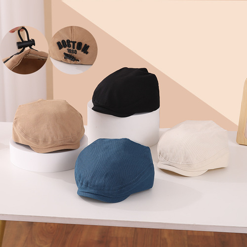 Baby Korean style hat spring and autumn new fashion versatile beret boys' peaked cap girls' adjustable forward hat
