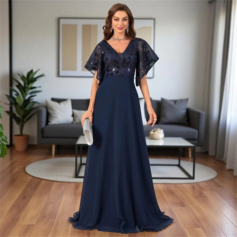 Aliexpress International Evening Dress 2026 New Long Vintage Half-Sleeve European and American Style Wedding Elegant Dress for Women Aliexpress International Evening Dress 2026 New Long Vintage Half-Sleeve European and American Style Wedding Elegant Dress for Women