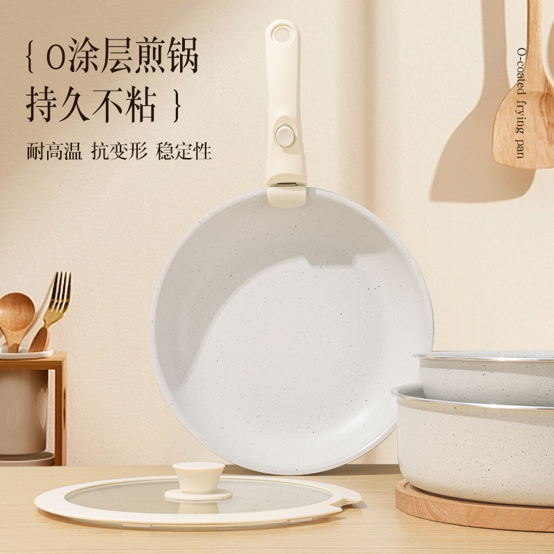 Mango desmontable transfronterizo antiadherente pan de arroz doméstico de piedra de arroz de carne de fondo plano salsa de salsa de carne de verduras fritas set
