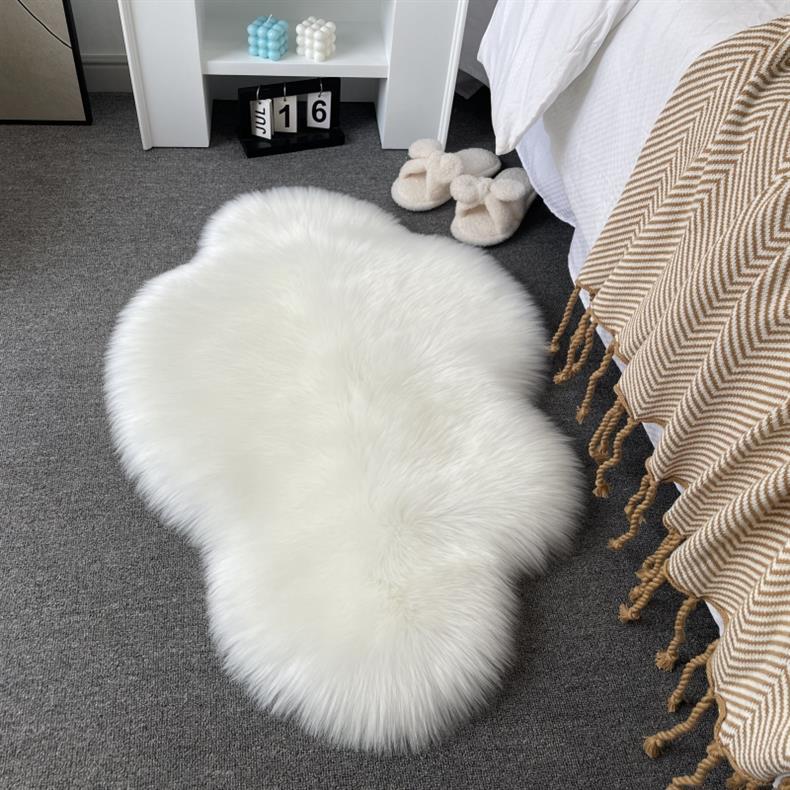 Carpet Door Mat Can Be Cut, Wabi-Sabi Style Carpet, Light Luxury Floor Mat, Silent Tatami Bay Window, Double-Sided Gray-White Carpet