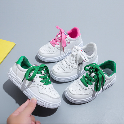 包邮工厂直供春秋新款儿童小白鞋板鞋男童鞋子白色运动鞋女休闲鞋