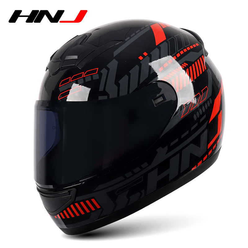 HNJ摩托车头盔四季通用机车头盔男女冬季保暖全盔电动车安全头盔