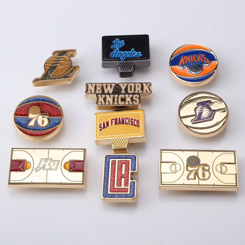 25 texture metal hole shoes shoe flower alloy cute DIY cartoon shoe buckle accessories basketball Kobe Bryant badge accessories