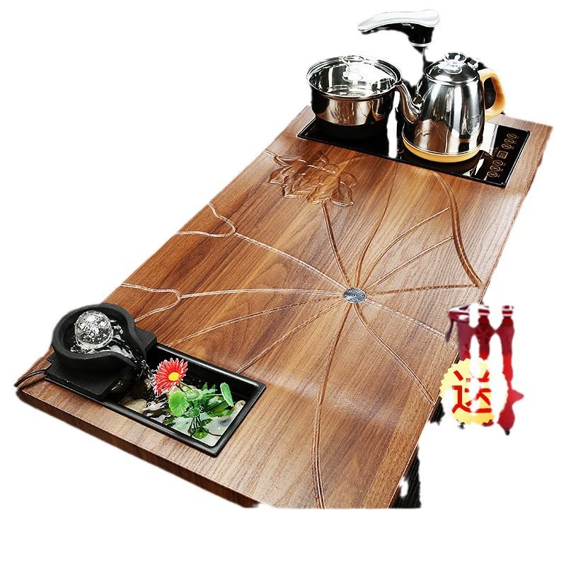 Automatic tea set sandalwood for home use from natural wood, teapot, fully automatic