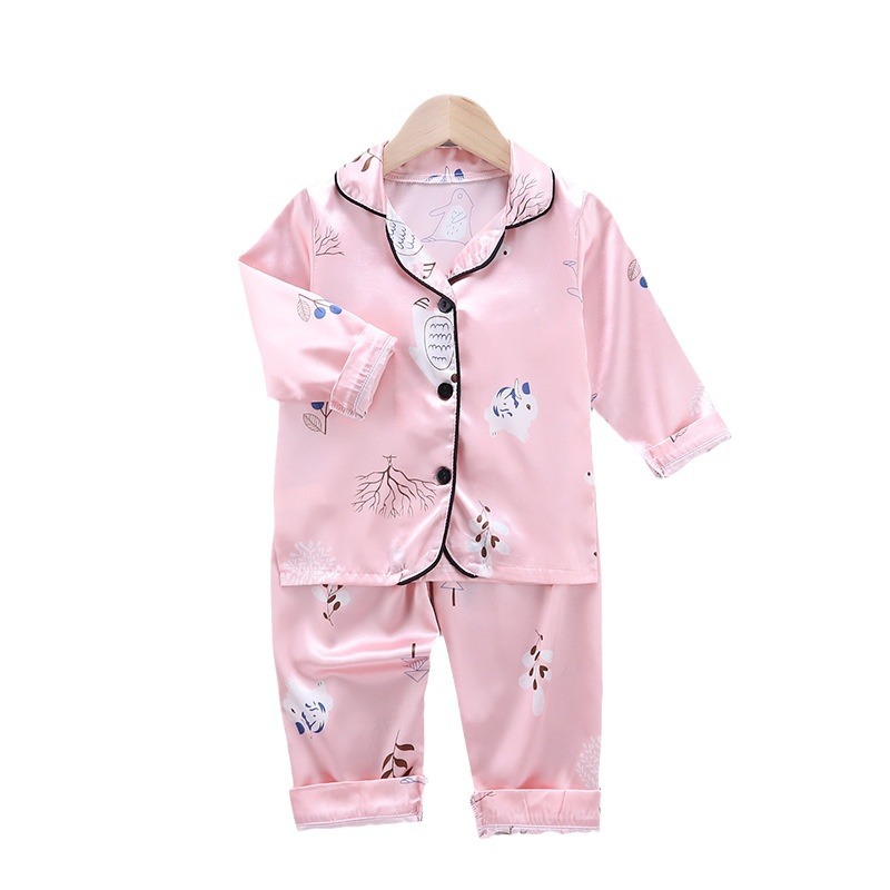 Spring Autumn Children's Homewear Sets Long Sleeved Pajamas And Pants Air Conditioning Clothes For Kids Toddler Girls Clothing 3 To 7 Years_voghion.com