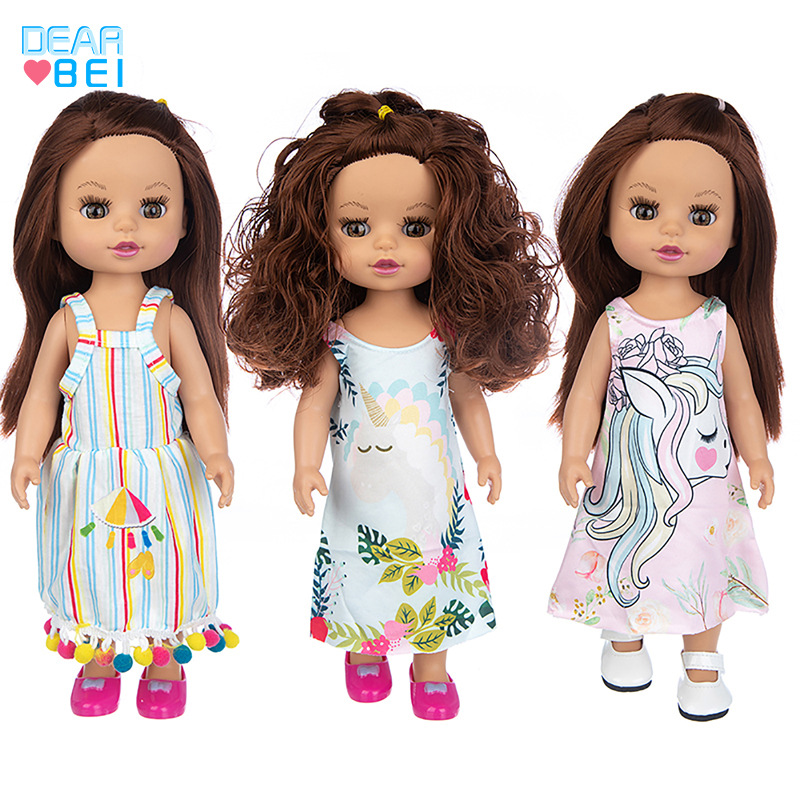 Venta caliente transfronteriza simulación muñeca 14 pulgadas American Girl renacer vinilo muñeca niños muñeca