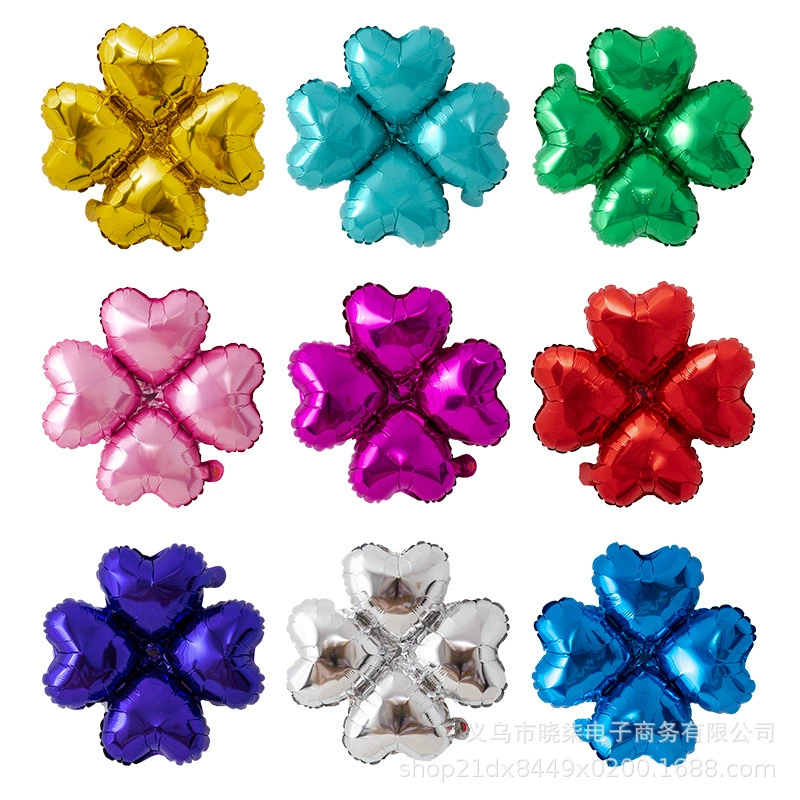 Четырехлистный Клевер из алюминиевой пленки воздушный шар арочный кронштейн Торжество Церемония открытия магазина Свадебное украшение на день рождения Воздушный шар из алюминиевой фольги