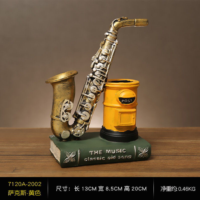 Retro book decoration pen holder creative personality multi-functional resin ornaments desktop stationery finishing barrel a  of hair