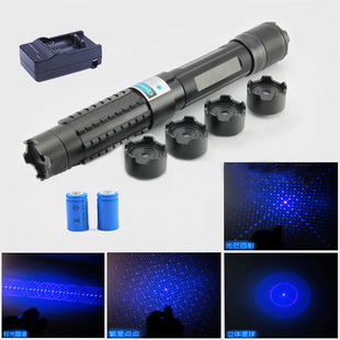 015 Outdoor Self-Defense Adventure Laser Pointing Pen Rescue Signal Light Pointer Guides Full of Stars 5 Watts Laser Flashlight