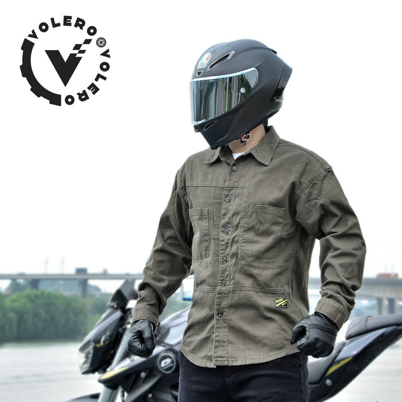 VOLERO motorcycle riding jacket men's retro casual riding shirt motorcycle cycling clothing anti-fall clothing VOLERO motorcycle riding jacket men's retro casual riding shirt motorcycle cycling clothing anti-fall clothing