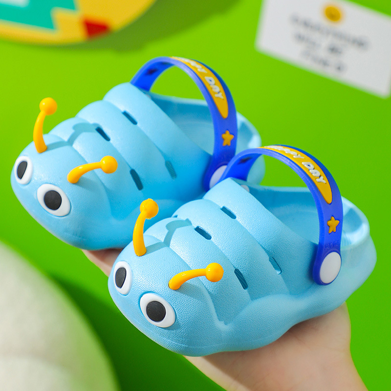 Sandalias de bebé verano Caterpillar zapatos de agujero Niños para niños y niñas infantiles antideslizantes de fondo suave anticolisión interior