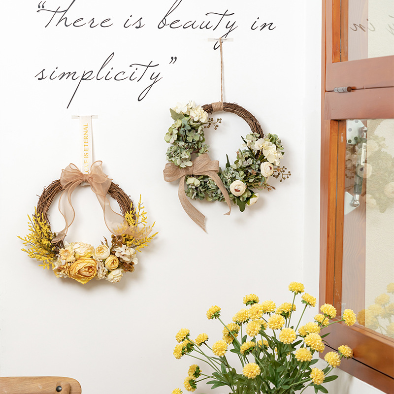 批發假花仿真花繡球花環裝飾花場地布置道具家居婚慶婚禮門環掛件