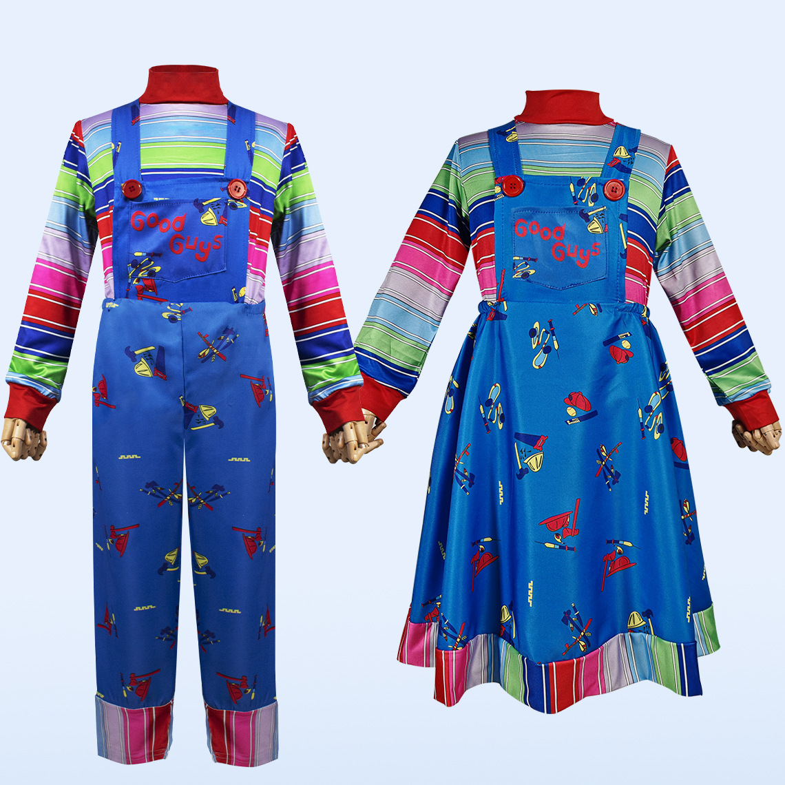 Halloween Children's Costume Ghost Doll Series Children's Performance Costume Ghost Doll Chucky Horror Clown Costume