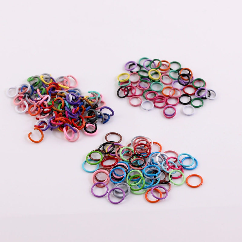 A variety of color paint single ring double ring open ring diy doll pendant key chain pendant jewelry material accessories