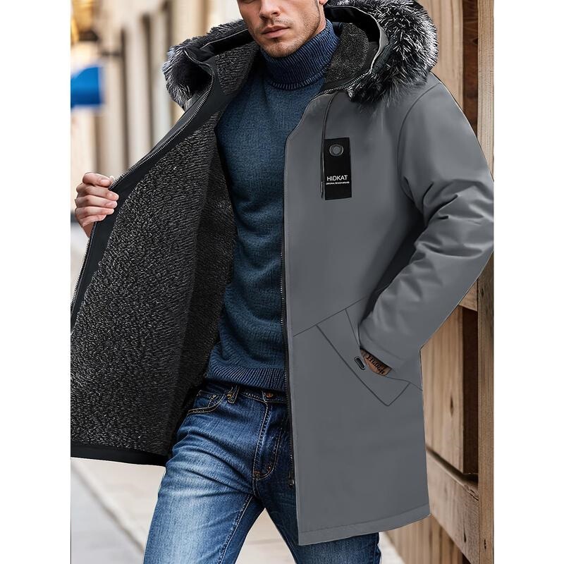 Y 17973 Men's Hooded Trench Coat