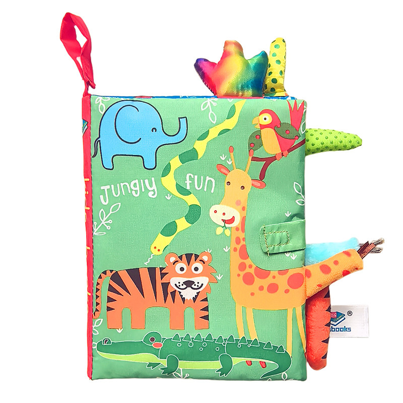 Libro de tela de cola Gbee libro de tela de bebé a prueba de lágrimas libro de tela de bebé ilustración tridimensional educación temprana libro de tela juguetes para bebés