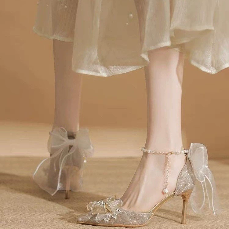 Wedding shoes with bow, 2025 years