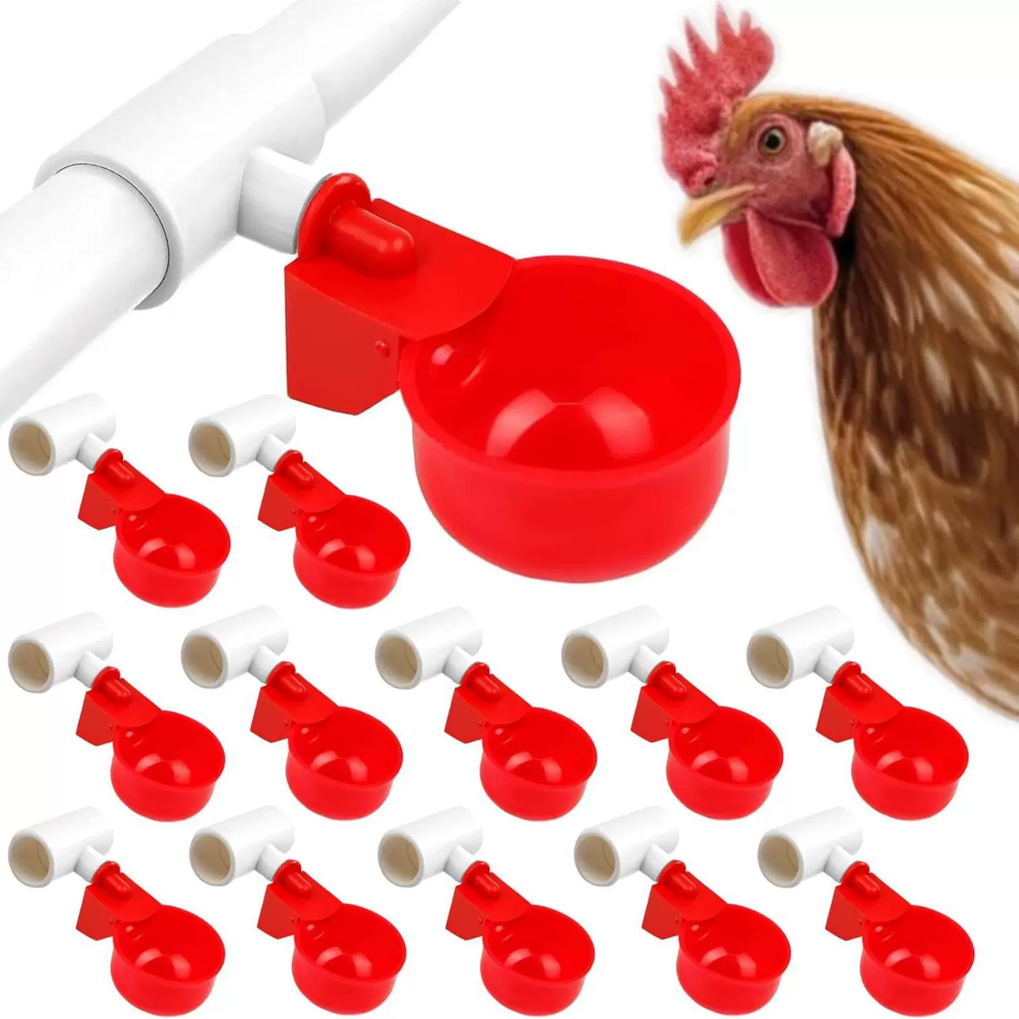 亚马逊跨境爆品家禽自动饮水器鸭鹅鸽子喂水养殖设备全自动饮水碗