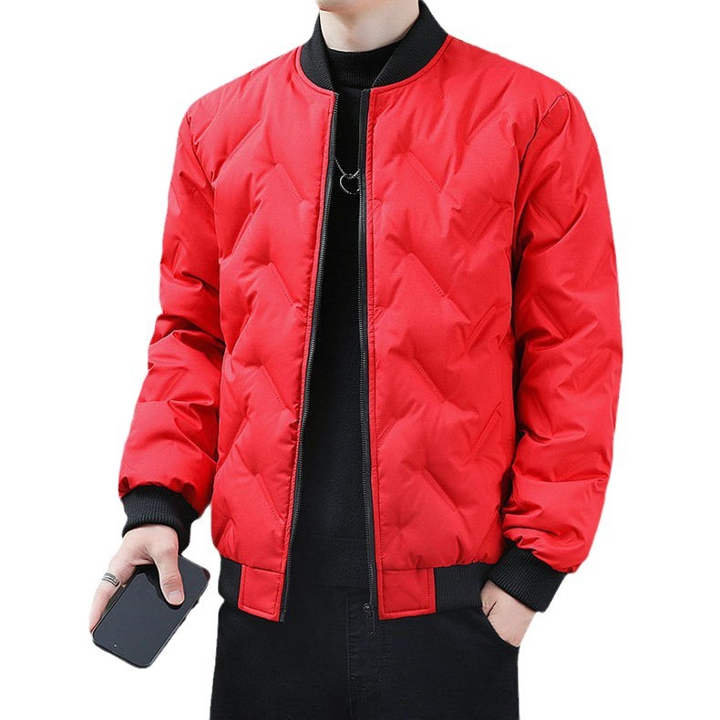 Abrigo de algodón acolchado de invierno de los hombres Nuevo abrigo de los hombres abajo abrigo de algodón acolchado de algodón de moda coreana guapo mapache de invierno Chaqueta de algodón acolchado de los hombres