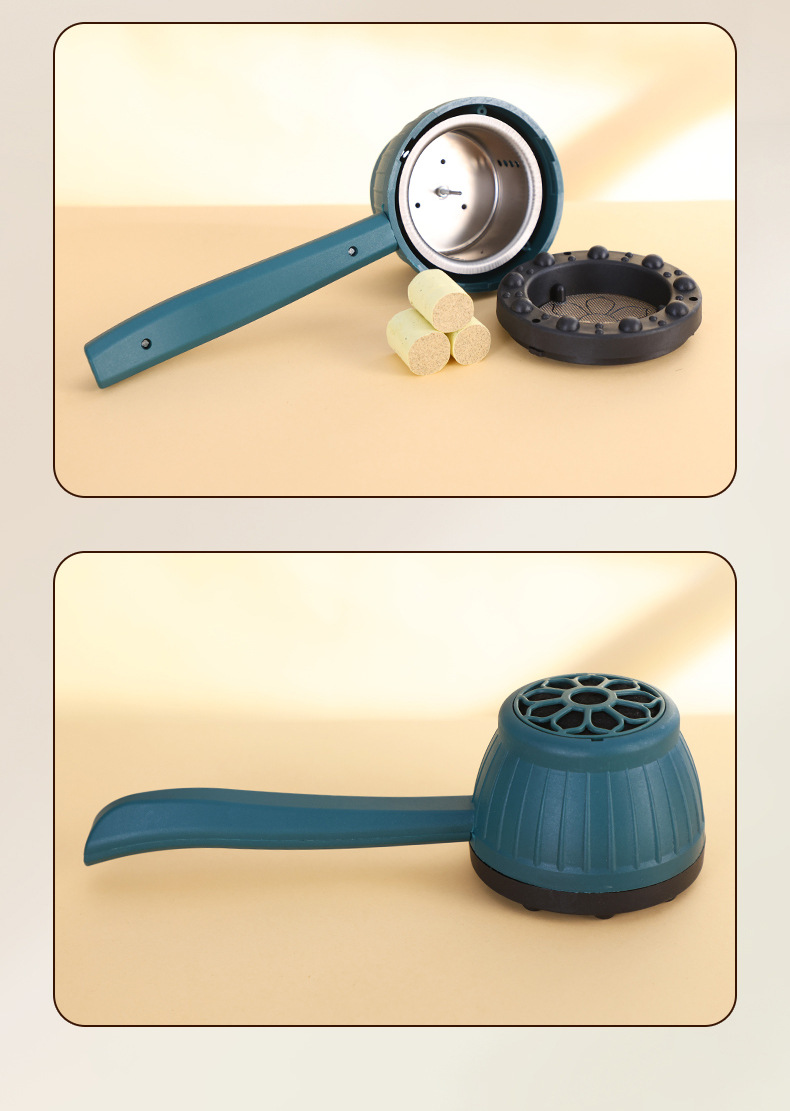 Handheld Moxibustion Jar Full Body Warming Tool with 40 Moxa Sticks Rose Gold Gua Sha Massage Set preparation